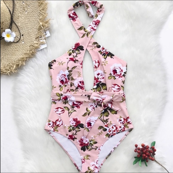 Other - ⚜️ NWOT fabulous pink floral one-piece swimsuit